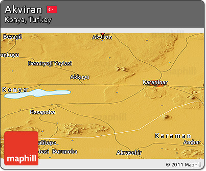 Physical Panoramic Map of Akviran