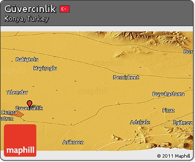 Physical Panoramic Map of Güvercinlik