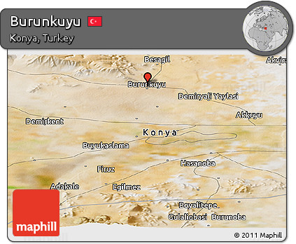 Satellite Panoramic Map of Burunkuyu