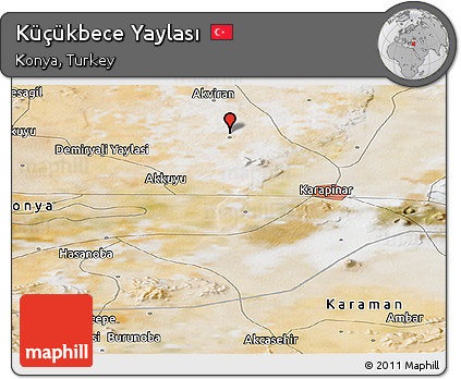 Satellite Panoramic Map of Küçükbece Yaylası