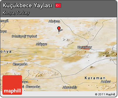 Satellite Panoramic Map of Küçükbece Yaylası