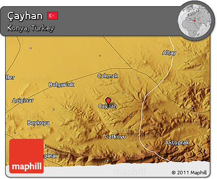 Physical 3D Map of Çayhan