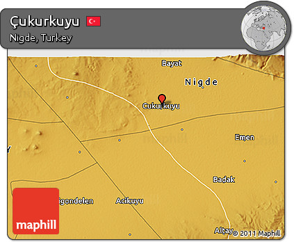 Physical 3D Map of Çukurkuyu