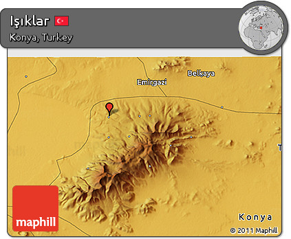 Physical 3D Map of Işıklar