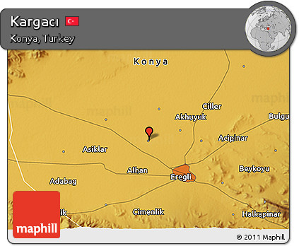 Physical 3D Map of Kargacı