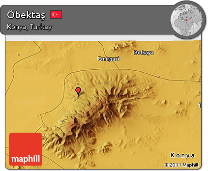 Physical 3D Map of Öbektaş