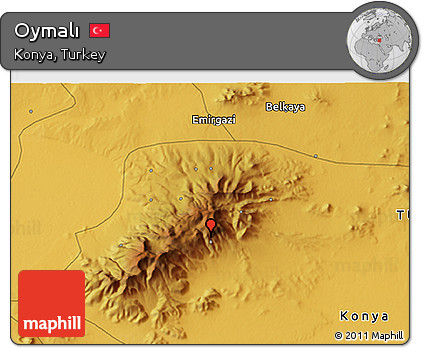 Physical 3D Map of Oymalı