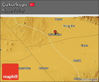 Physical 3D Map of Çukurkuyu
