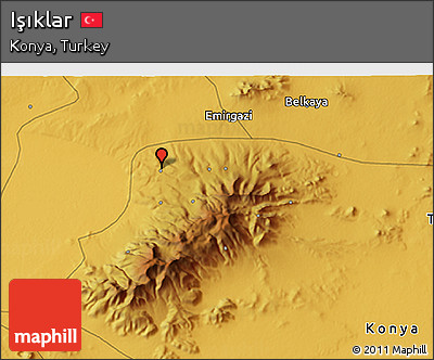 Physical 3D Map of Işıklar