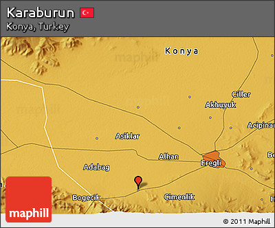 Physical 3D Map of Karaburun