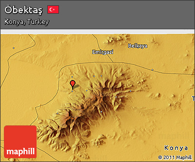 Physical 3D Map of Öbektaş
