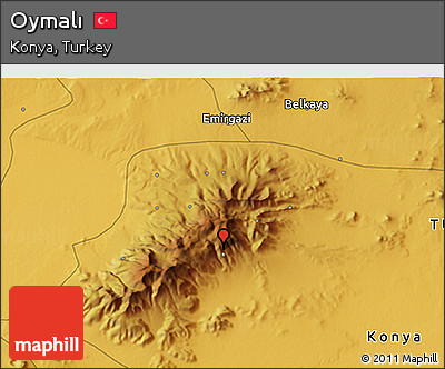 Physical 3D Map of Oymalı