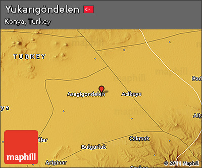 Physical 3D Map of Yukarıgöndelen