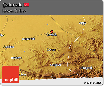Physical 3D Map of Çakmak