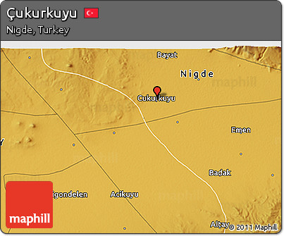 Physical 3D Map of Çukurkuyu