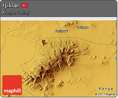 Physical 3D Map of Işıklar