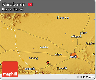 Physical 3D Map of Karaburun