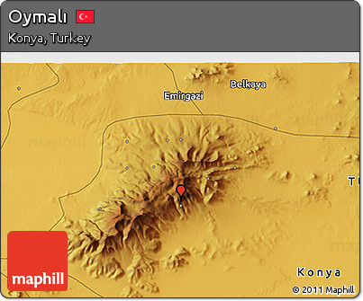 Physical 3D Map of Oymalı