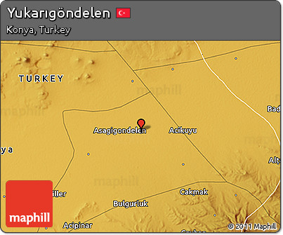 Physical 3D Map of Yukarıgöndelen