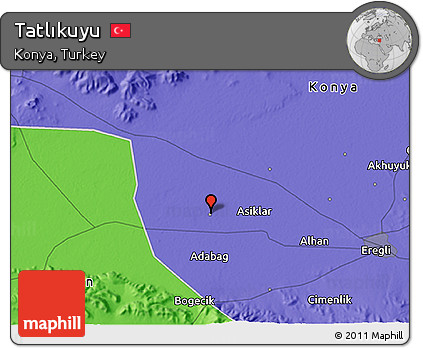 Political 3D Map of Tatlıkuyu