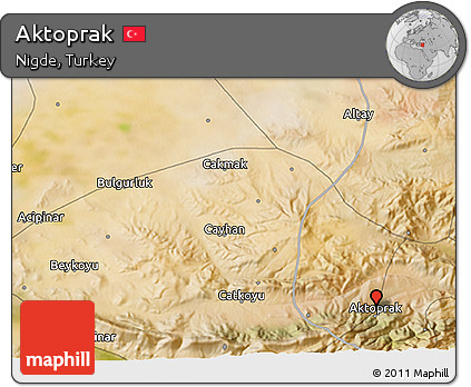 Satellite 3D Map of Aktoprak
