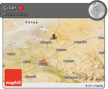 Satellite 3D Map of Çiller