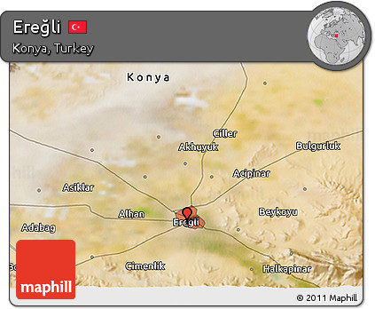 Satellite 3D Map of Ereğli
