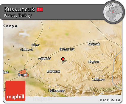 Satellite 3D Map of Kuskuncuk