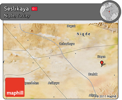 Satellite 3D Map of Seslikaya
