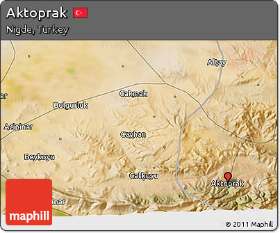 Satellite 3D Map of Aktoprak