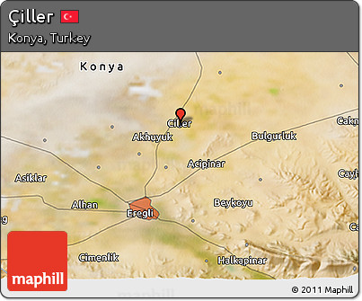 Satellite 3D Map of Çiller