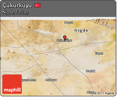 Satellite 3D Map of Çukurkuyu