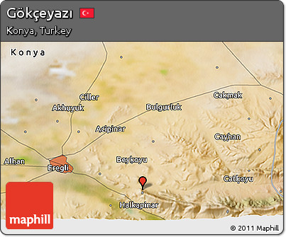 Satellite 3D Map of Gökçeyazı