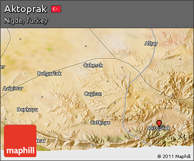 Satellite 3D Map of Aktoprak