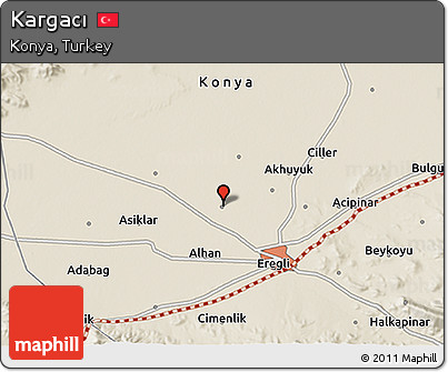 Shaded Relief 3D Map of Kargacı
