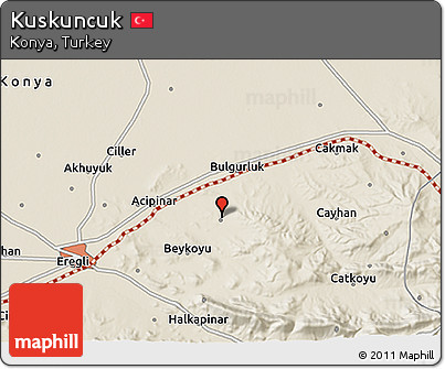 Shaded Relief 3D Map of Kuskuncuk