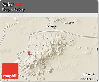 Shaded Relief 3D Map of Salur