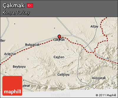 Shaded Relief 3D Map of Çakmak