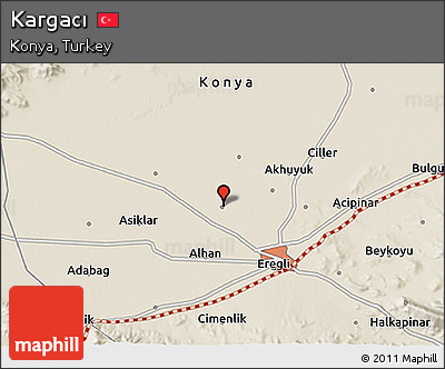 Shaded Relief 3D Map of Kargacı