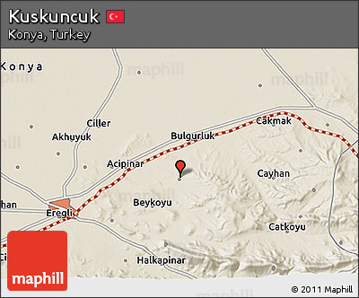 Shaded Relief 3D Map of Kuskuncuk