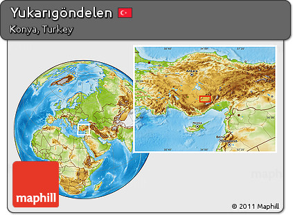 Physical Location Map of Yukarıgöndelen