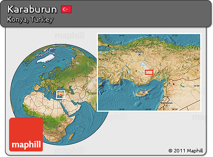 Satellite Location Map of Karaburun