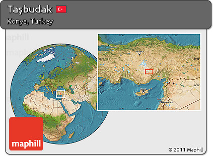 Satellite Location Map of Taşbudak