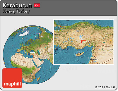 Satellite Location Map of Karaburun