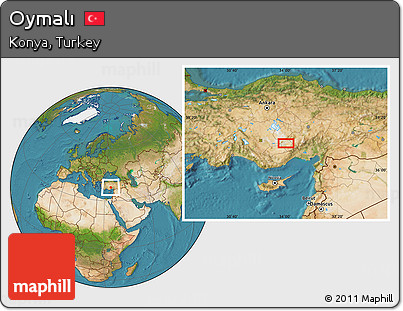 Satellite Location Map of Oymalı