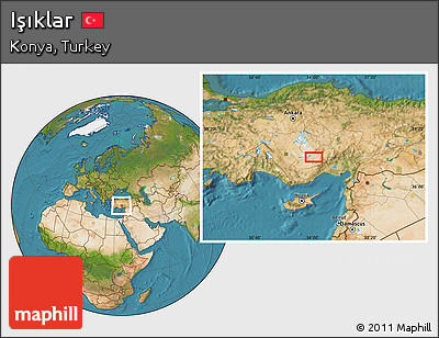 Satellite Location Map of Işıklar