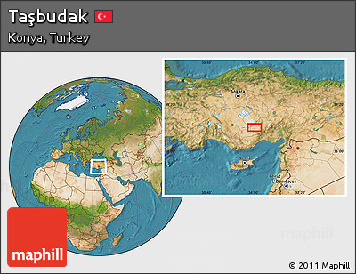 Satellite Location Map of Taşbudak