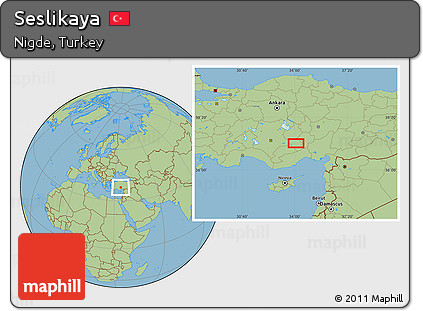 Savanna Style Location Map of Seslikaya