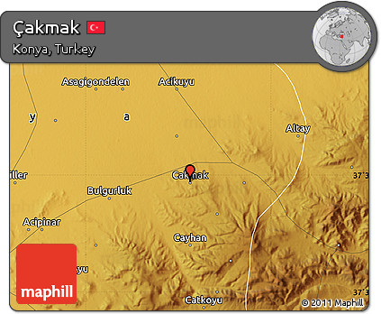 Physical Map of Çakmak