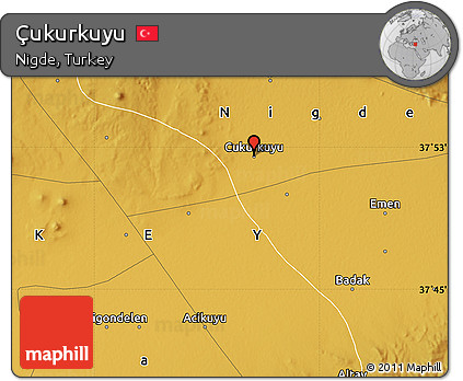 Physical Map of Çukurkuyu